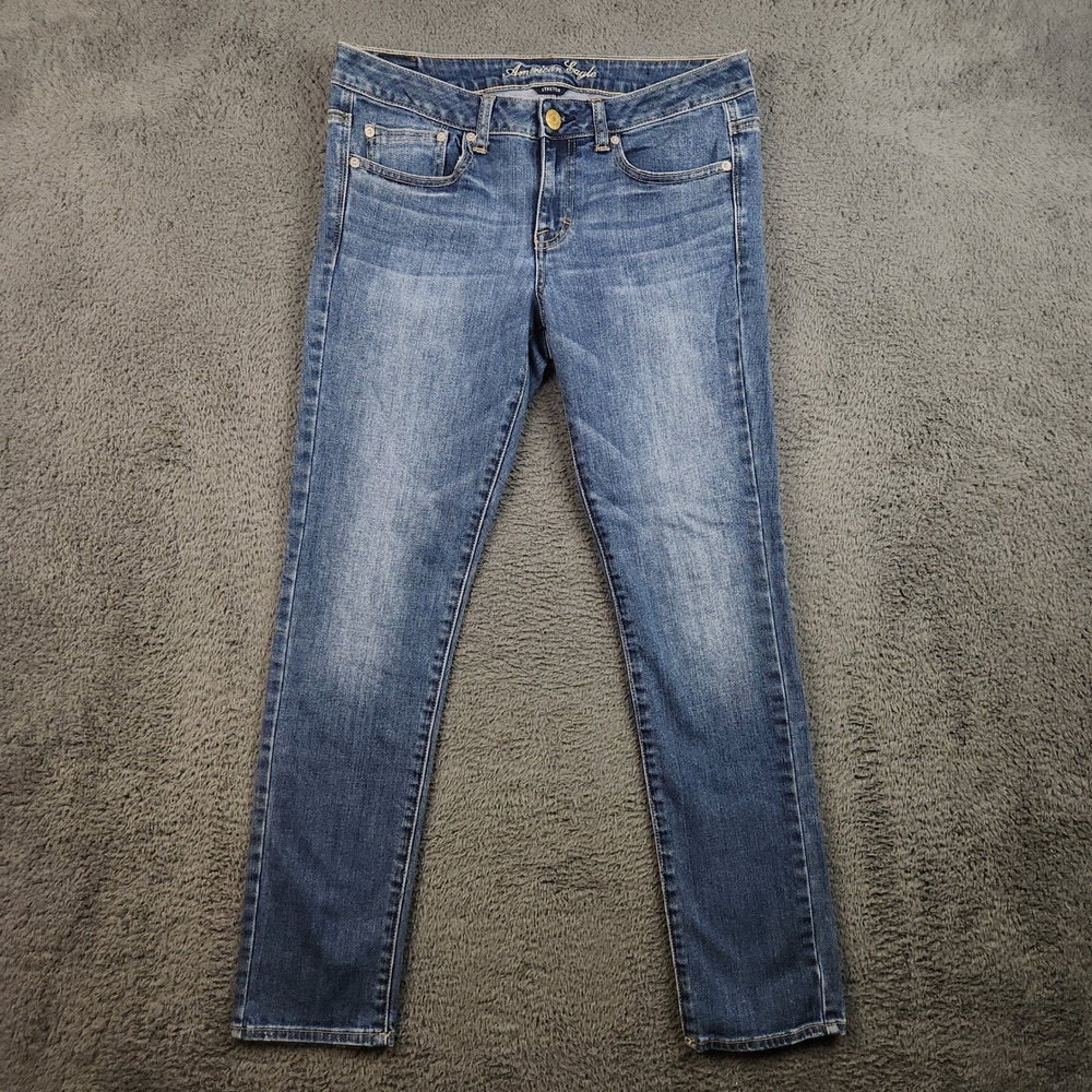 American Eagle AE Slim Tapered Leg Boyfit Jeans Womens‎ 8 Regular Blue High Rise